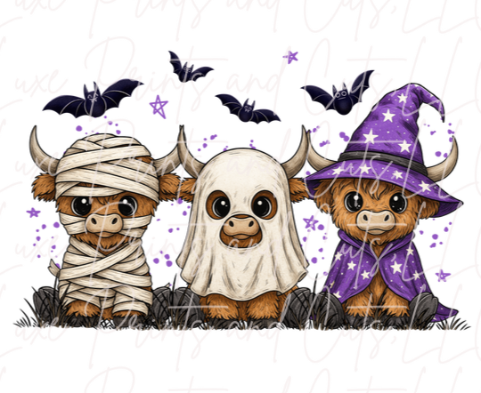 3 Spooky Higland's Cow (TRANSFER ONLY)