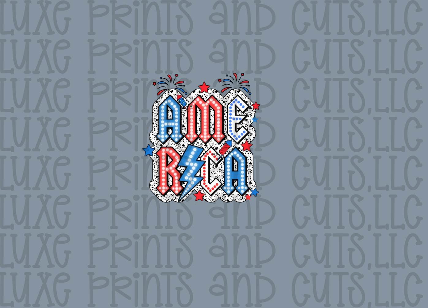 America Lighting Bolt (TRANSFER ONLY)