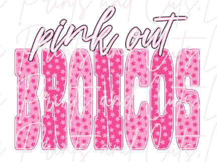 Bronco Pink Out with Stars (TRANSFER ONLY)