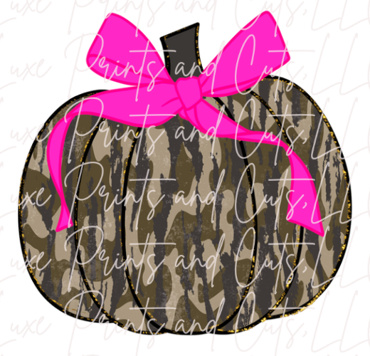 Pink Camo Pumpkin (TRANSFER ONLY)