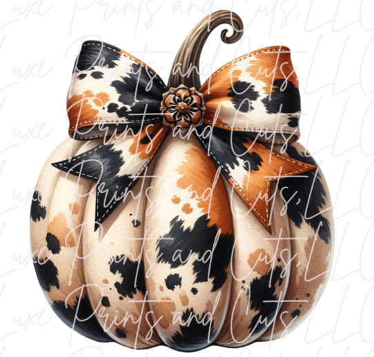 Cow hide pumpkin (TRANSFER ONLY)