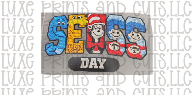Crochet Effect Seuss Day (TRANSFER ONLY) SALE
