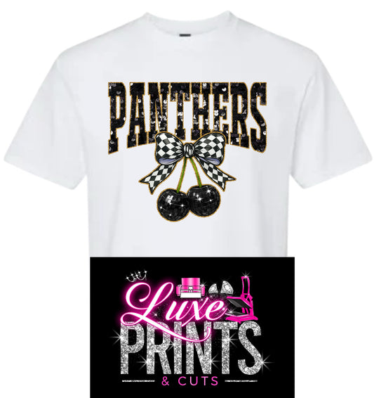 Panthers Checkered Bow