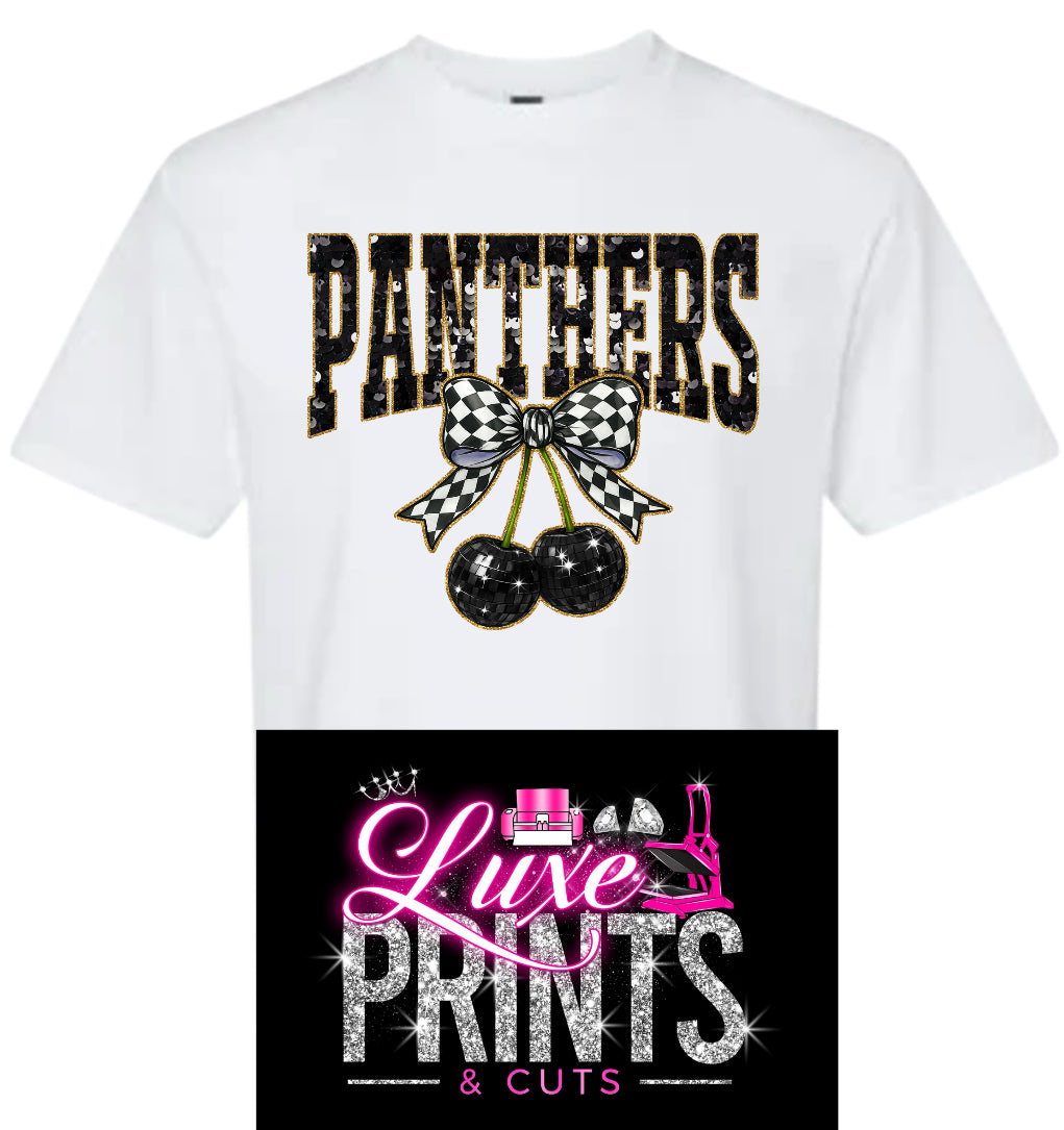 Panthers Checkered Bow