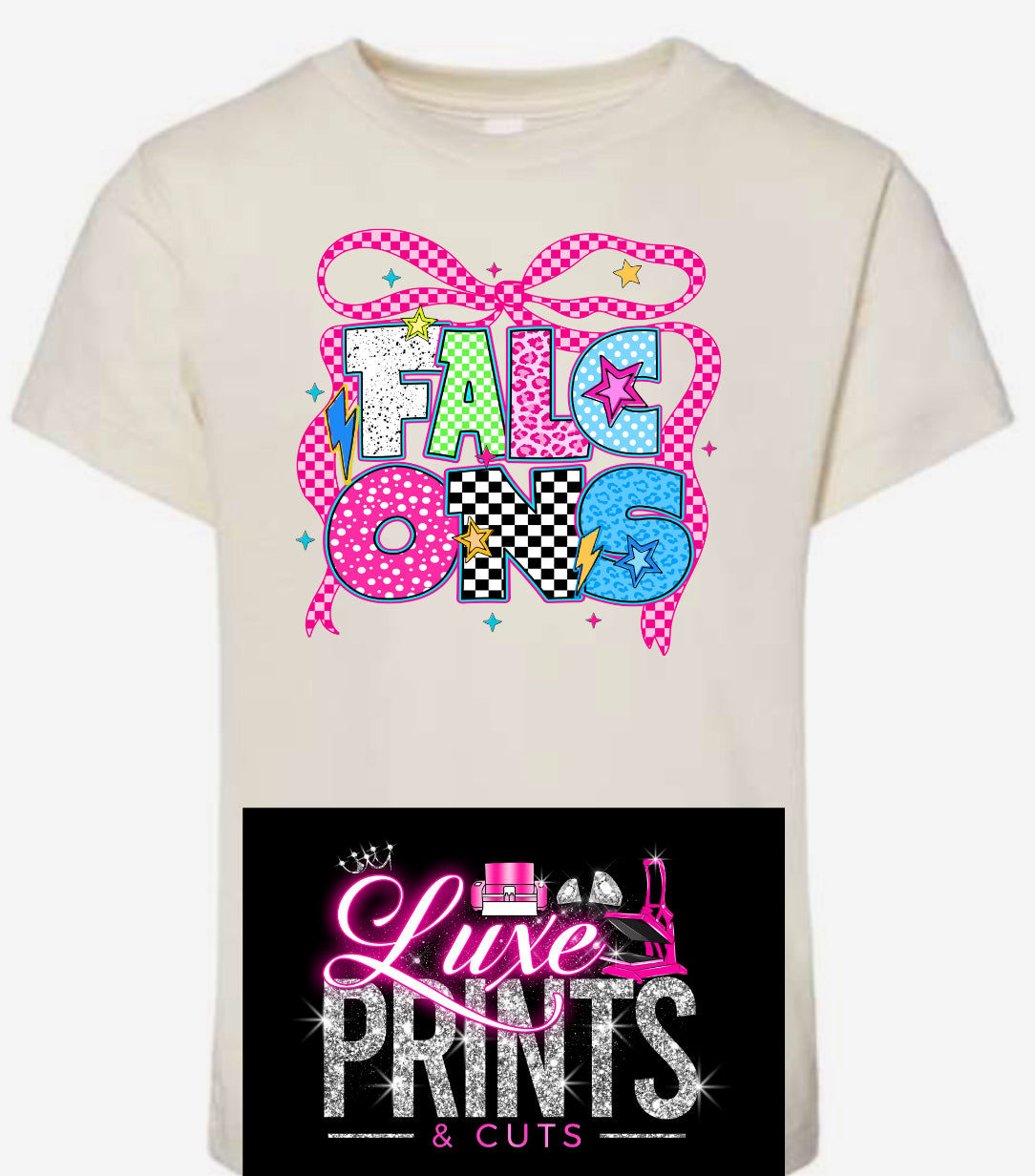 Falcons Pink Checkered Ribbon