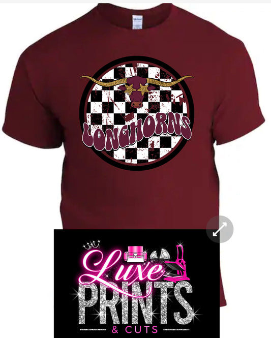 Round Checkered Longhorn