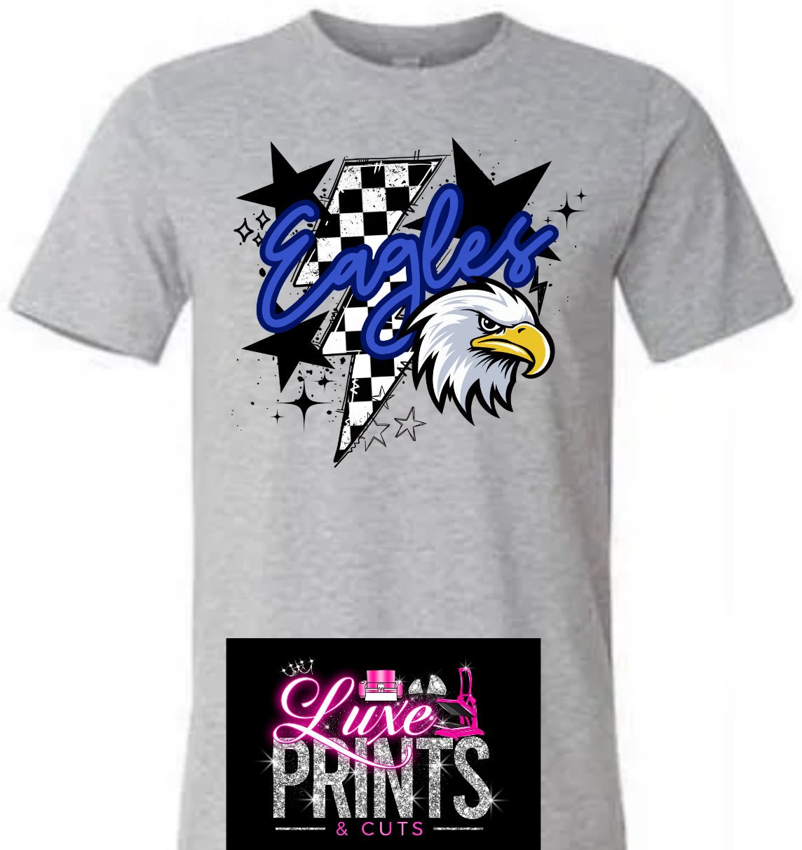 Eagles Checkered Lighting Bolt