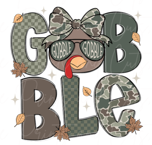Gooble Gooble Girl Turkey (TRANSFER ONLY)