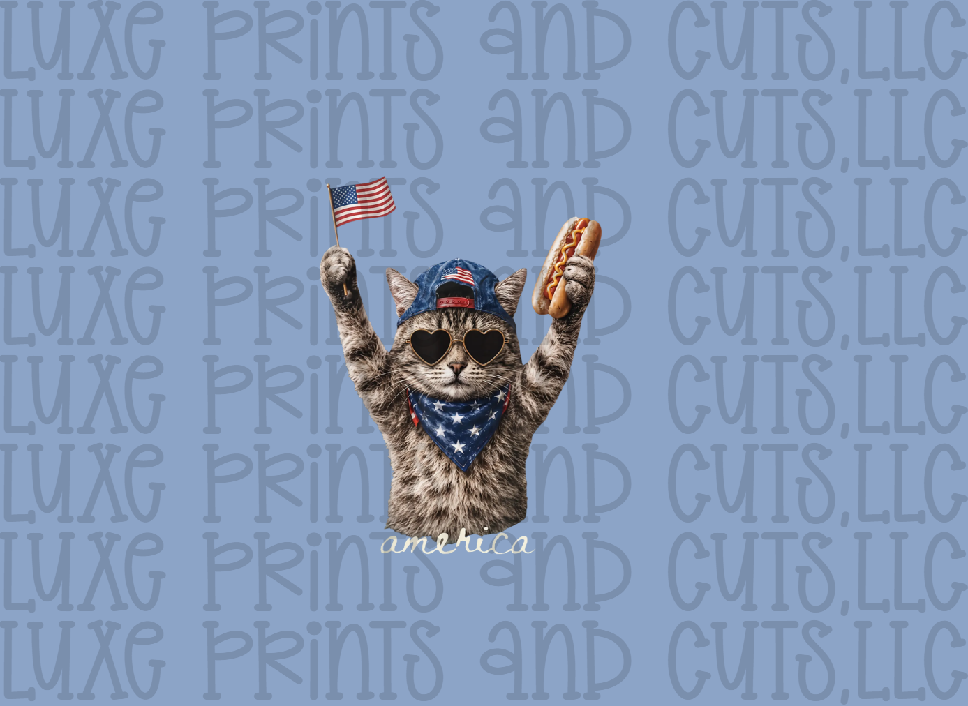Patriotic Cat (TRANSFER ONLY)