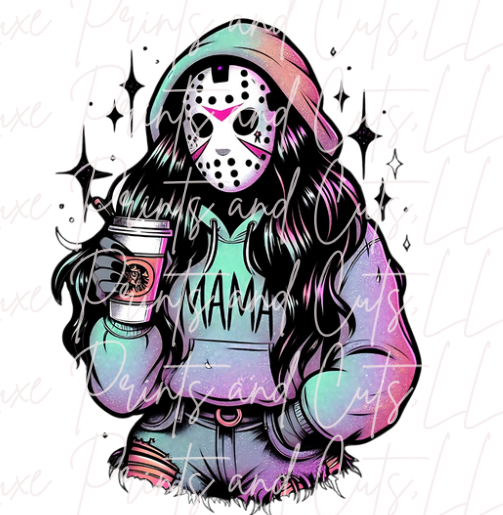 Hoodie Hockey Mask MaMa (TRANSFER ONLY)