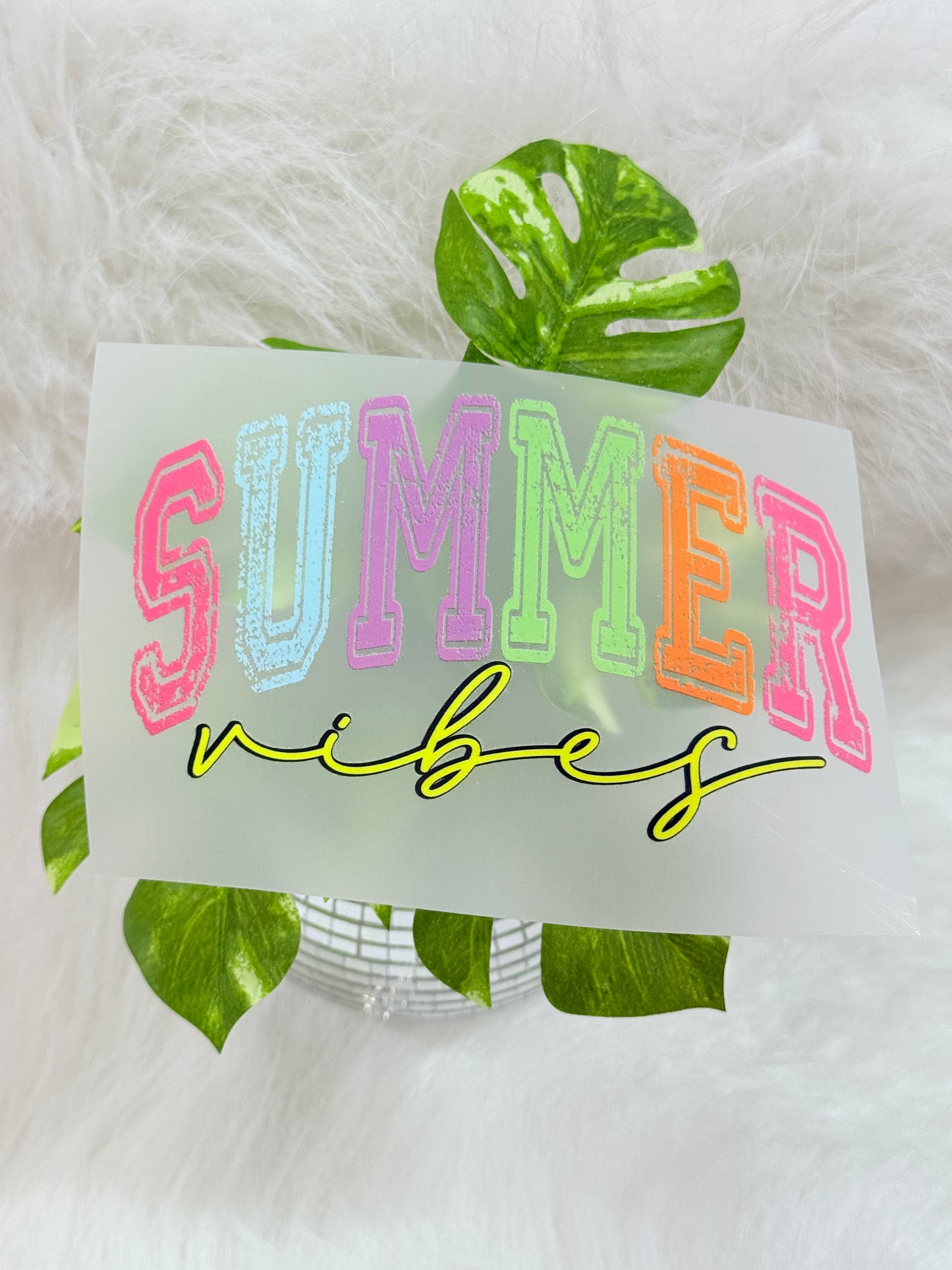 Summer Vibes DTF hat transfer