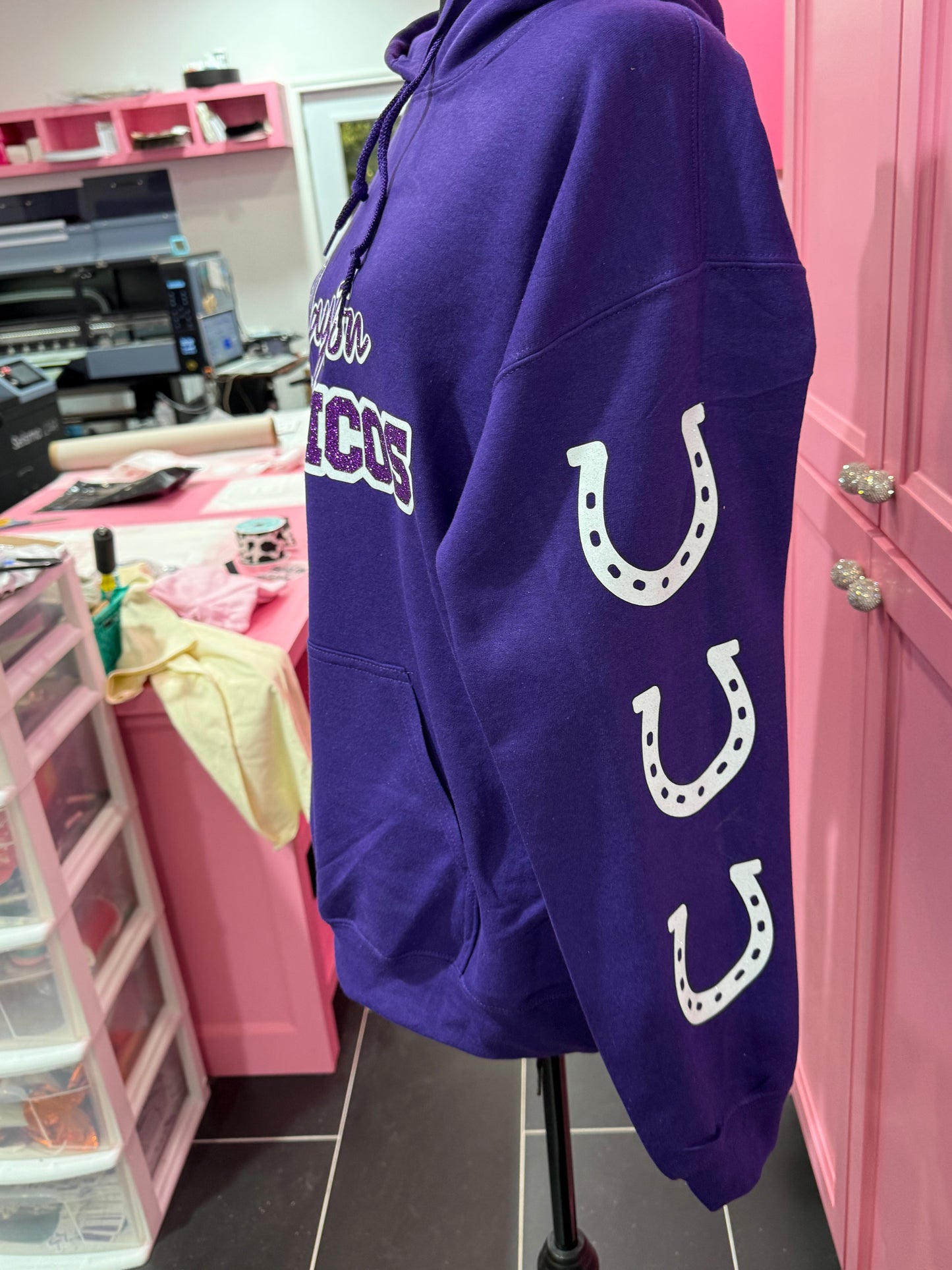 Dayton Bronco Glitter Pullover Hoodie