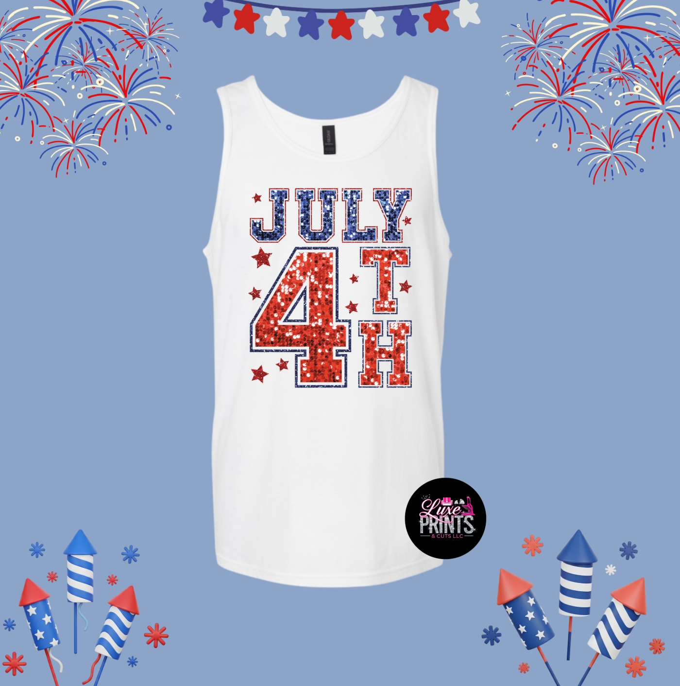 Glitter Effect 4th of July