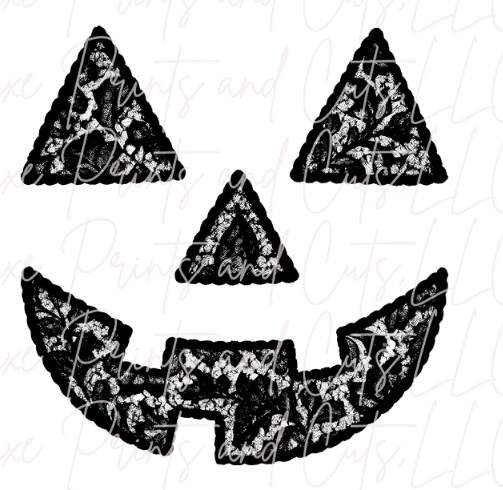Lace Pumpkin Face (TRANSFER ONLY)