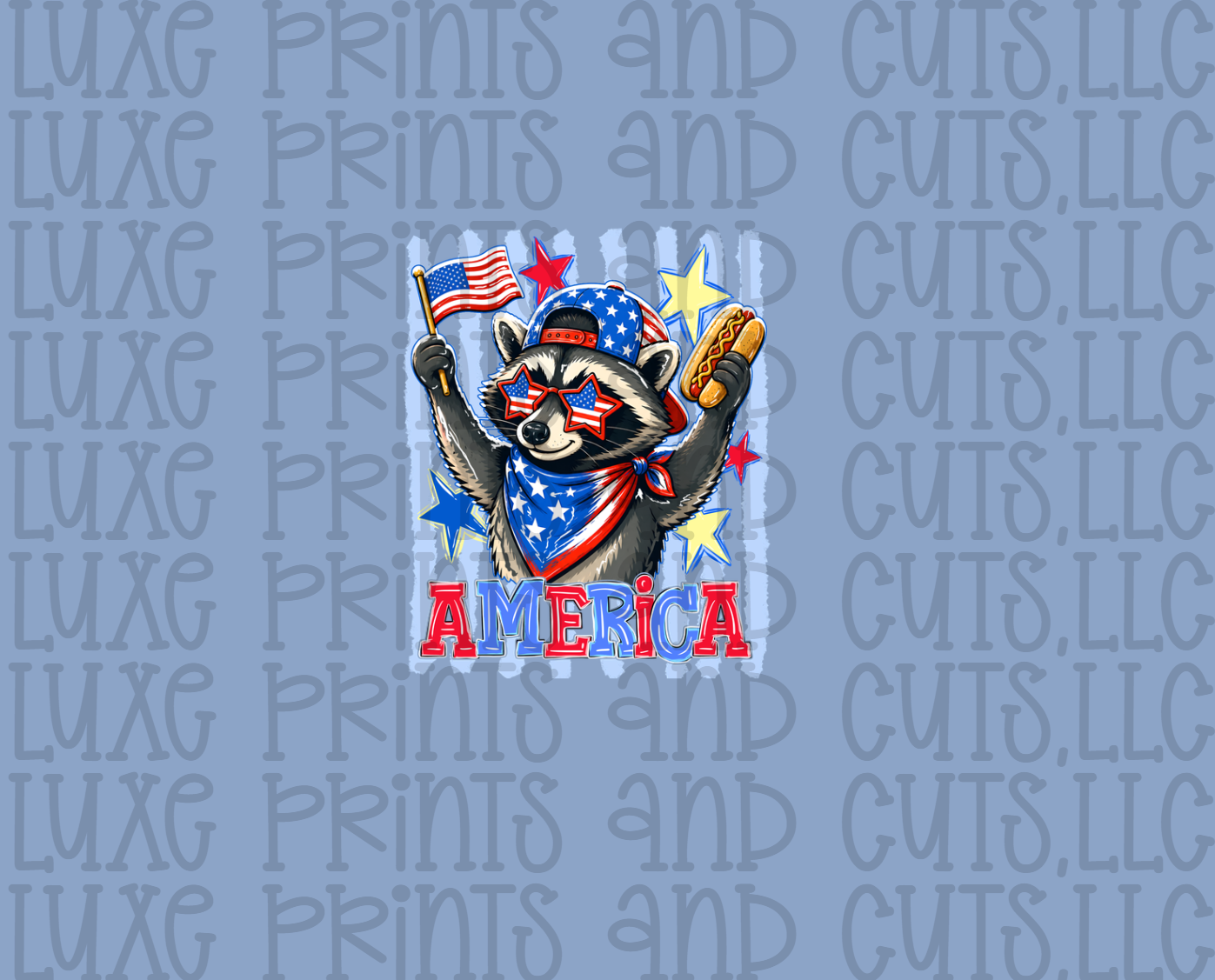 Patriotic Racoon (TRANSFER ONLY)
