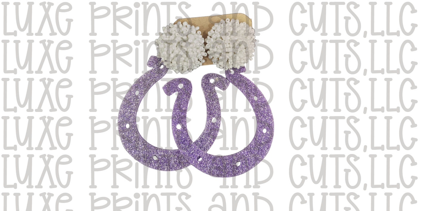 Purple Glitter Horseshoe SALE