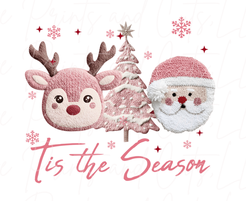 Tis The Season Pink (TRANSFER ONLY)