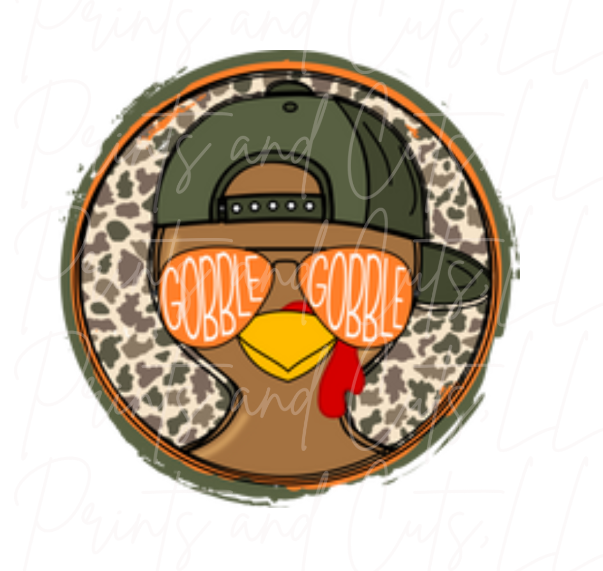 Camo Boy or Girl Turkey (TRANSFER ONLY)