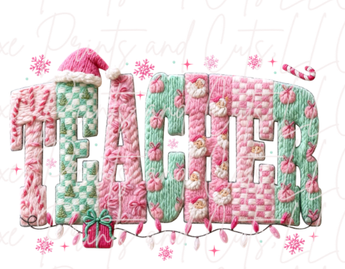 Yarn Christmas Teacher (TRANSFERS ONLY)