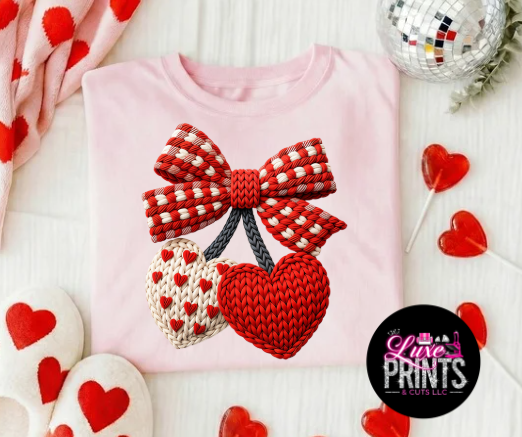 Crochet Cherry Heart