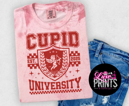 Cupid University on Comfort Colors Color Blast