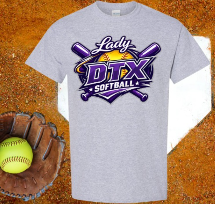Lady DTX yellow softball swoosh!