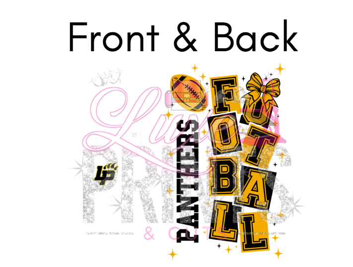 Panthers Football Stacked (TRANSFER ONLY)