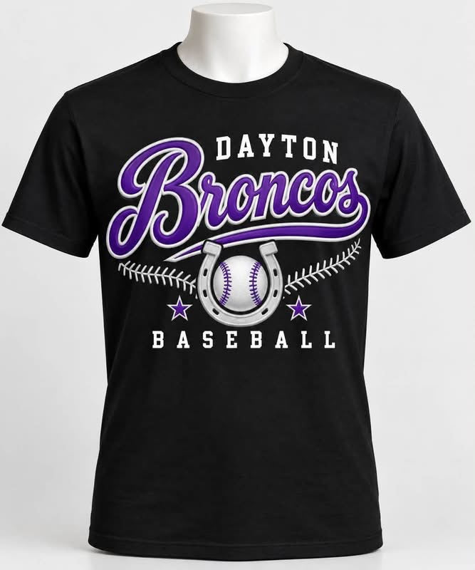 Dayton Broncos Baseball – Horseshoe shirt mockup