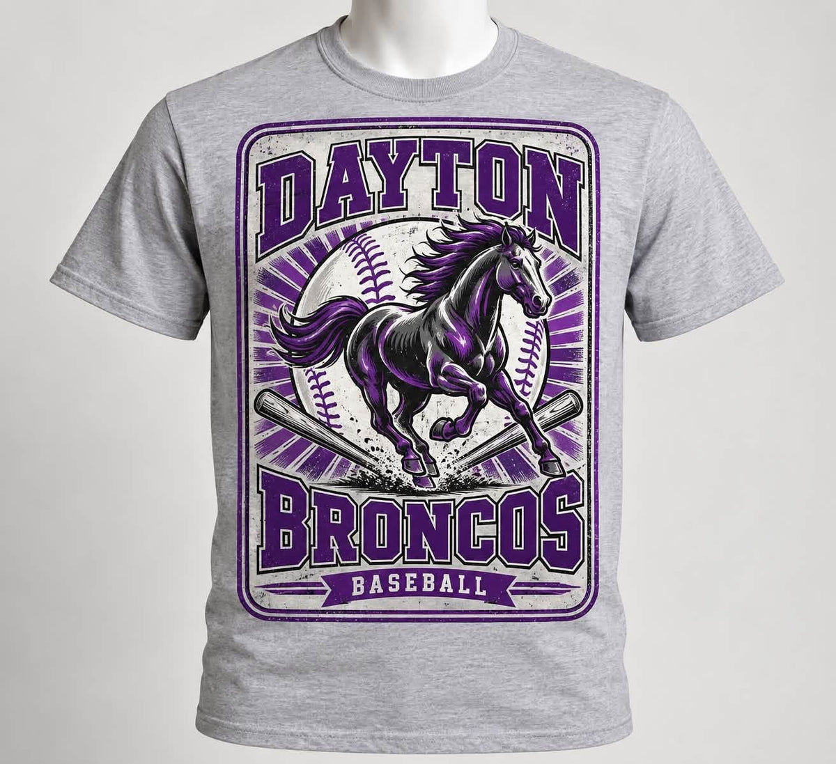 Dayton Broncos Baseball – Vintage Horse shirt mockup