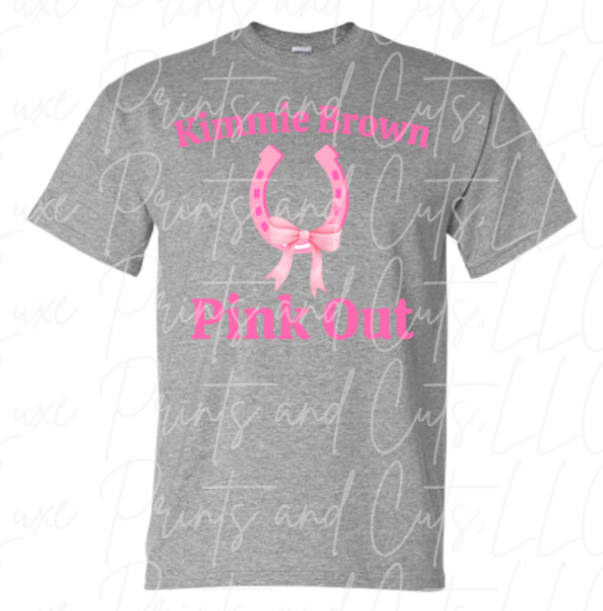 Kimmie Brown Pink Out Horseshoe