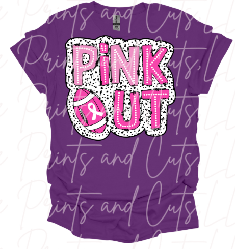 Pink out football dalmatian background