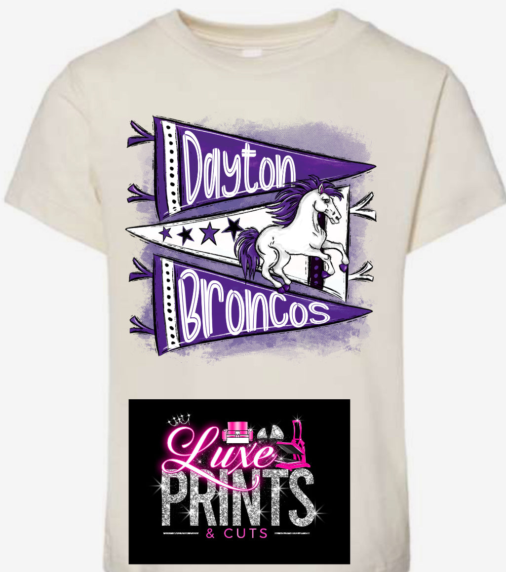 Dayton Broncos Pendant Flag