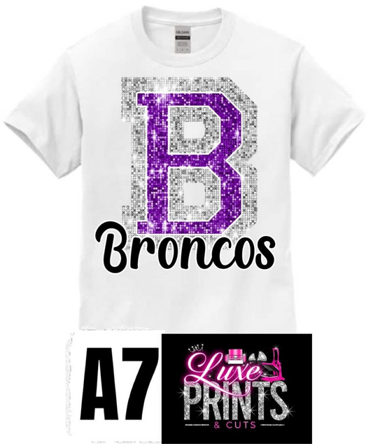 "Glitter" B - Broncos Design