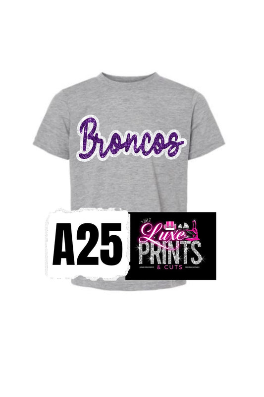 Bronco White Outlined