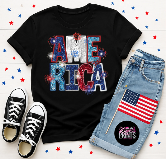 America Glitter Effect