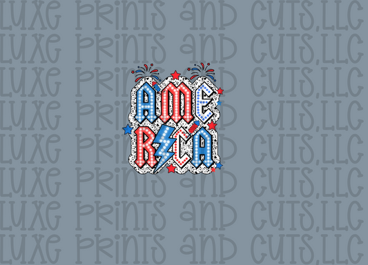 America Lighting Bolt (TRANSFER ONLY)