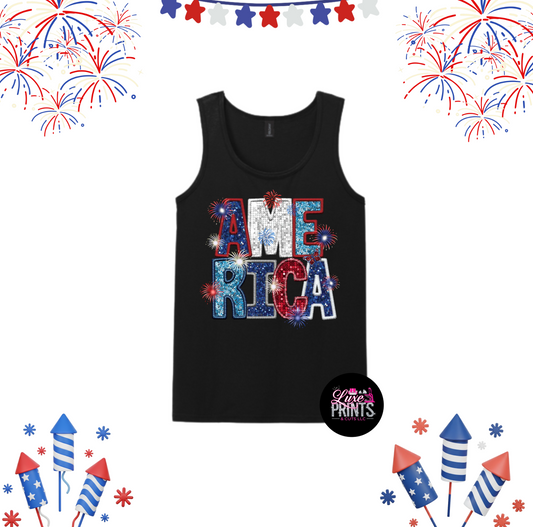 America Glitter Effect