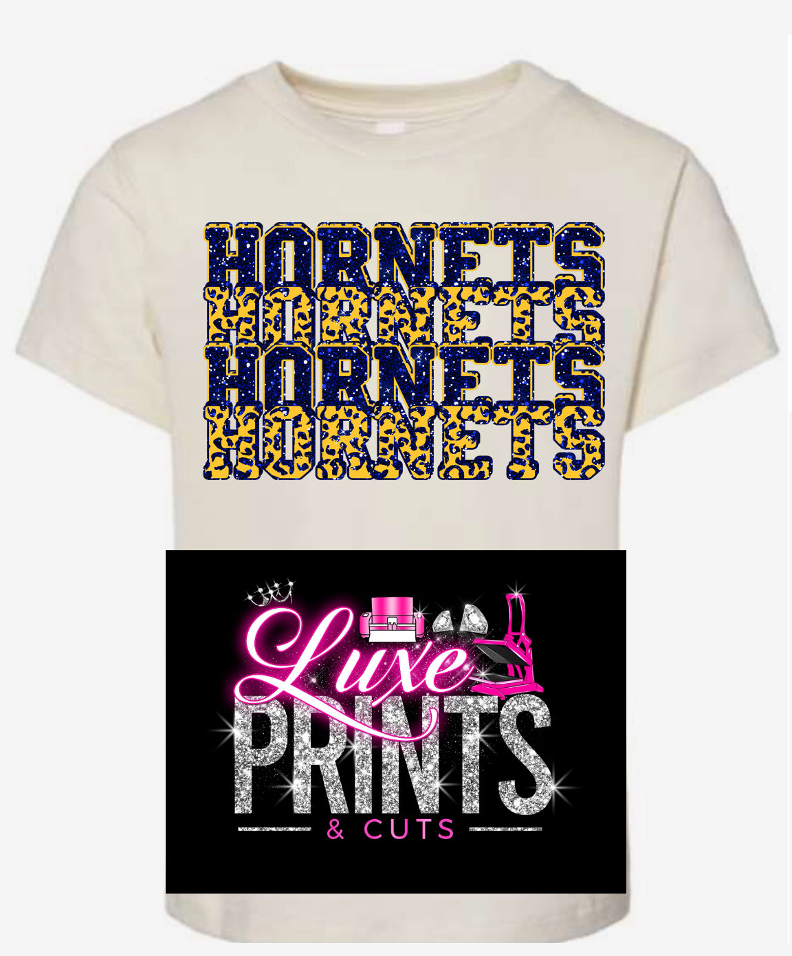 Glitter Effect Stacked Hornets
