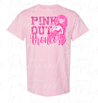 Pink out bling broncos
