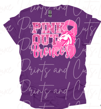 Pink out bling broncos