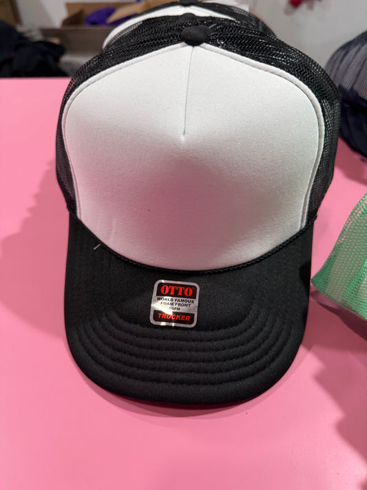 Black with white front Otto hat