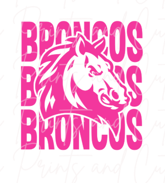 Broncos Pink Stacked