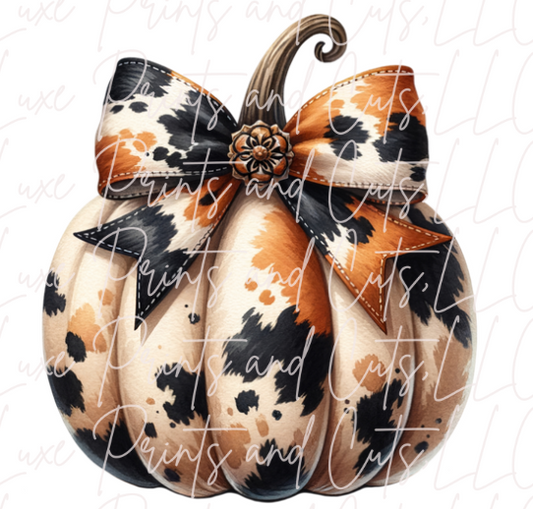 Cow hide pumpkin (TRANSFER ONLY)
