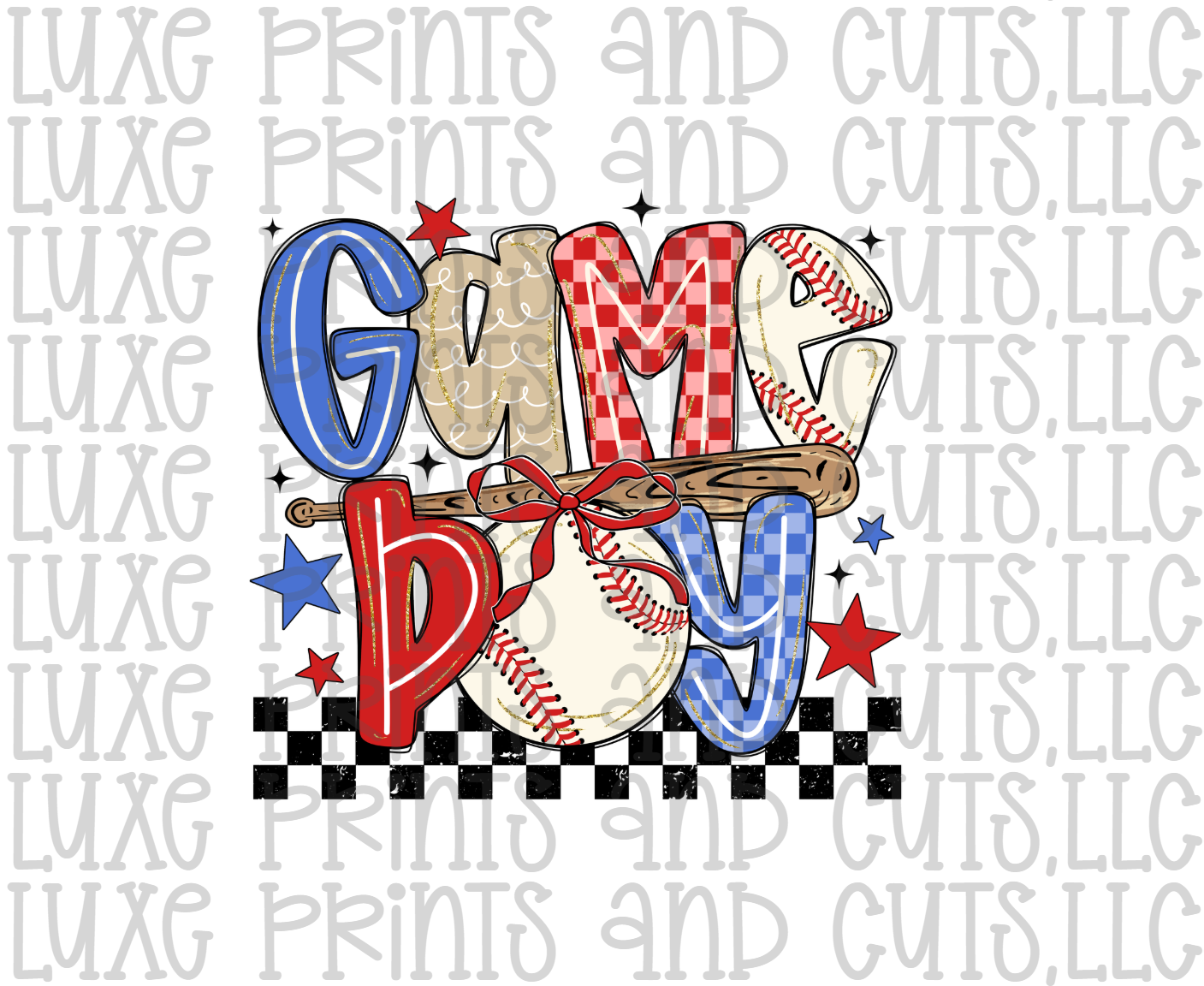 Cute Retro Baseball (TRANSFER ONLY)