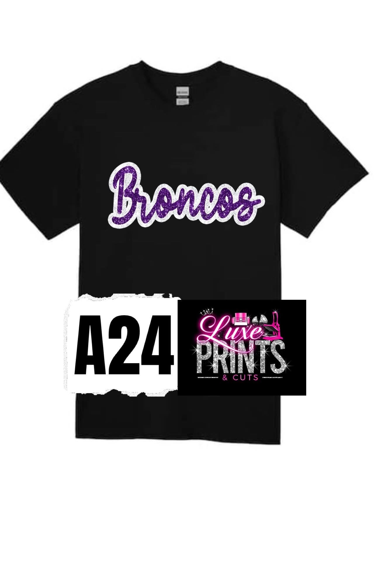 Bronco White Outlined