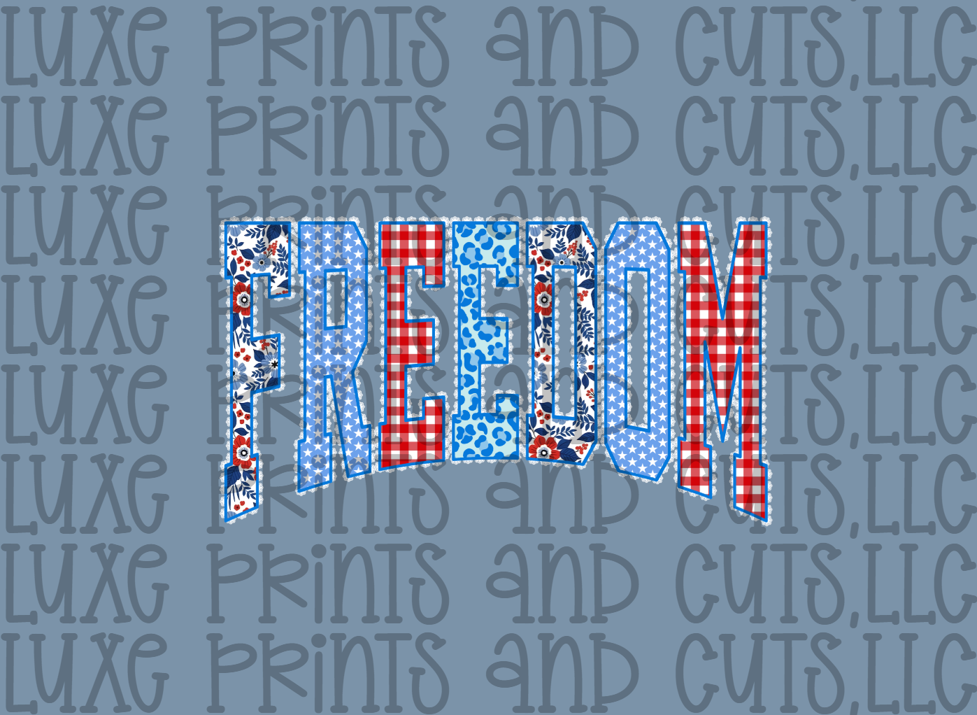 Flowery Freedom Text Variations (TRANSFER ONLY)
