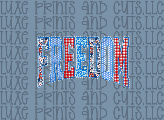 Flowery Freedom Text Variations (TRANSFER ONLY)