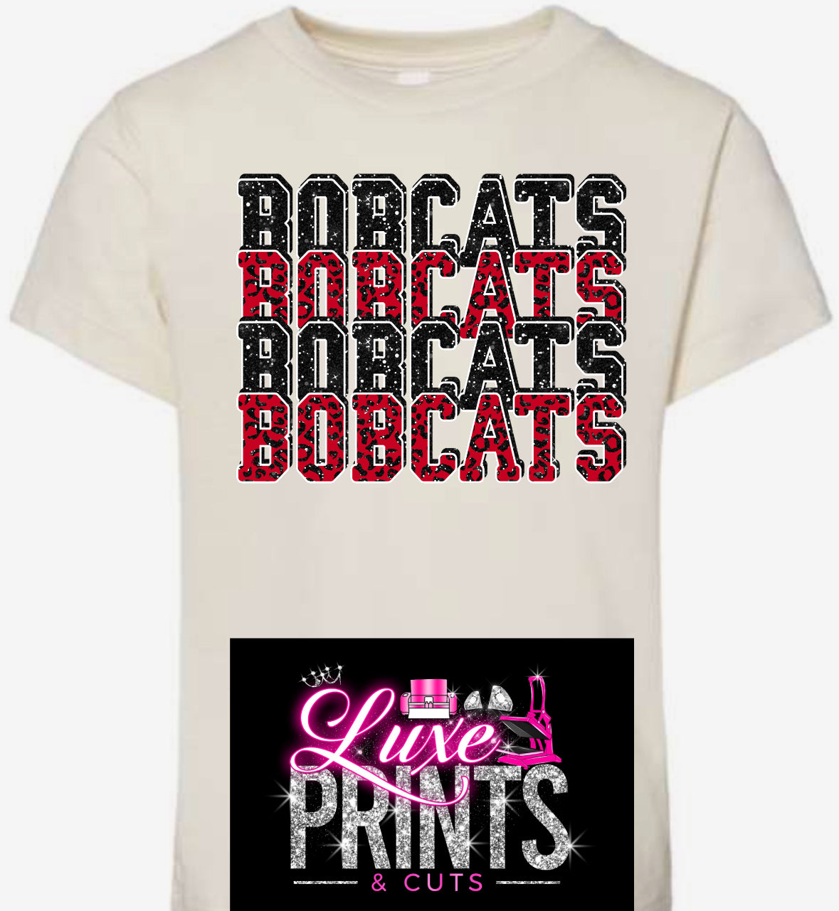 Glitter Effect Stacked Bobcats