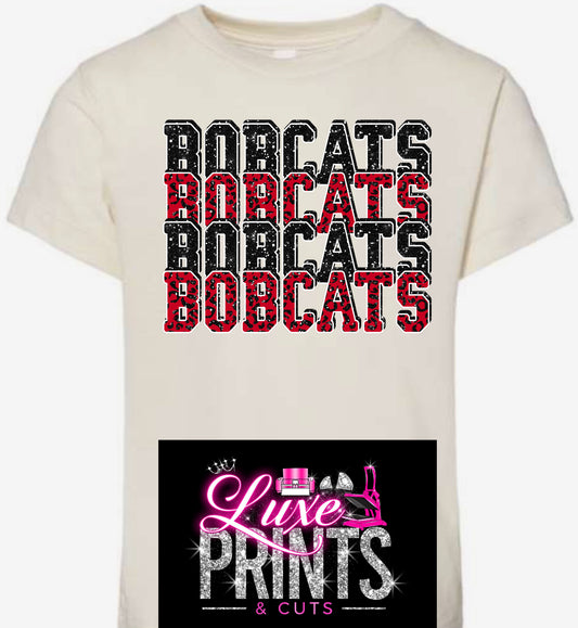 Glitter Effect Stacked Bobcats