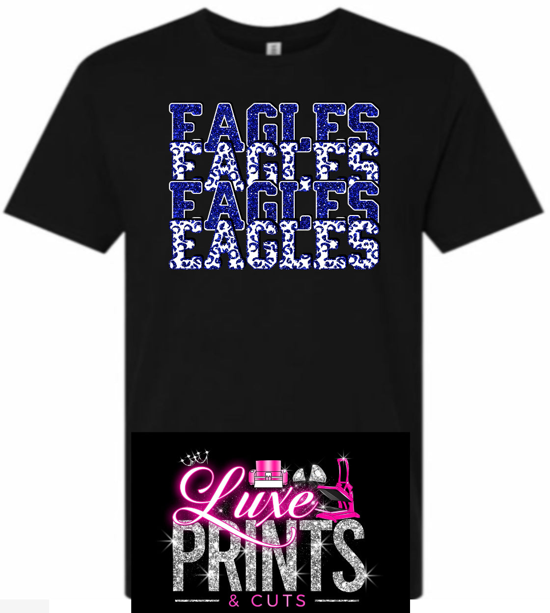 Glitter Effect Stacked Eagles